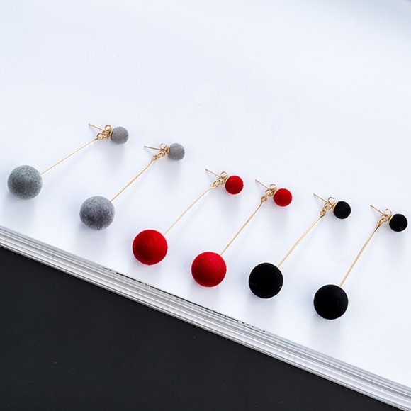 Earrings Women Ball Bohemian Hoop Cute Trendy Jewelry - Picture 9 of 10